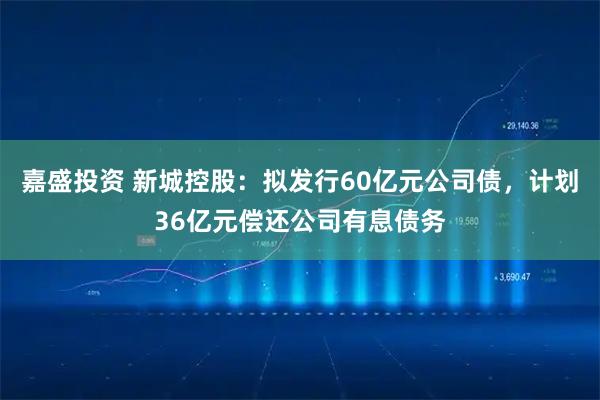 嘉盛投资 新城控股:拟发行60亿元公司债,计划36亿元偿还公司有息债务