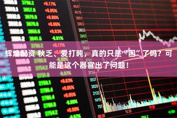 辉煌配资 秋乏、爱打盹,真的只是“困”了吗?可能是这个器官出了问题!