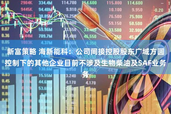 新富策略 海新能科：公司间接控股股东广域方圆控制下的其他企业目前不涉及生物柴油及SAF业务