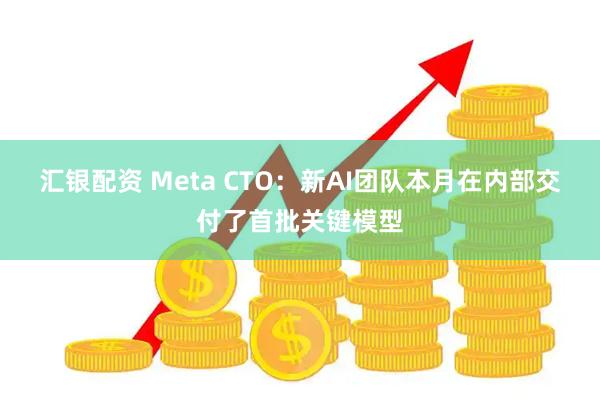 汇银配资 Meta CTO:新AI团队本月在内部交付了首批关键模型